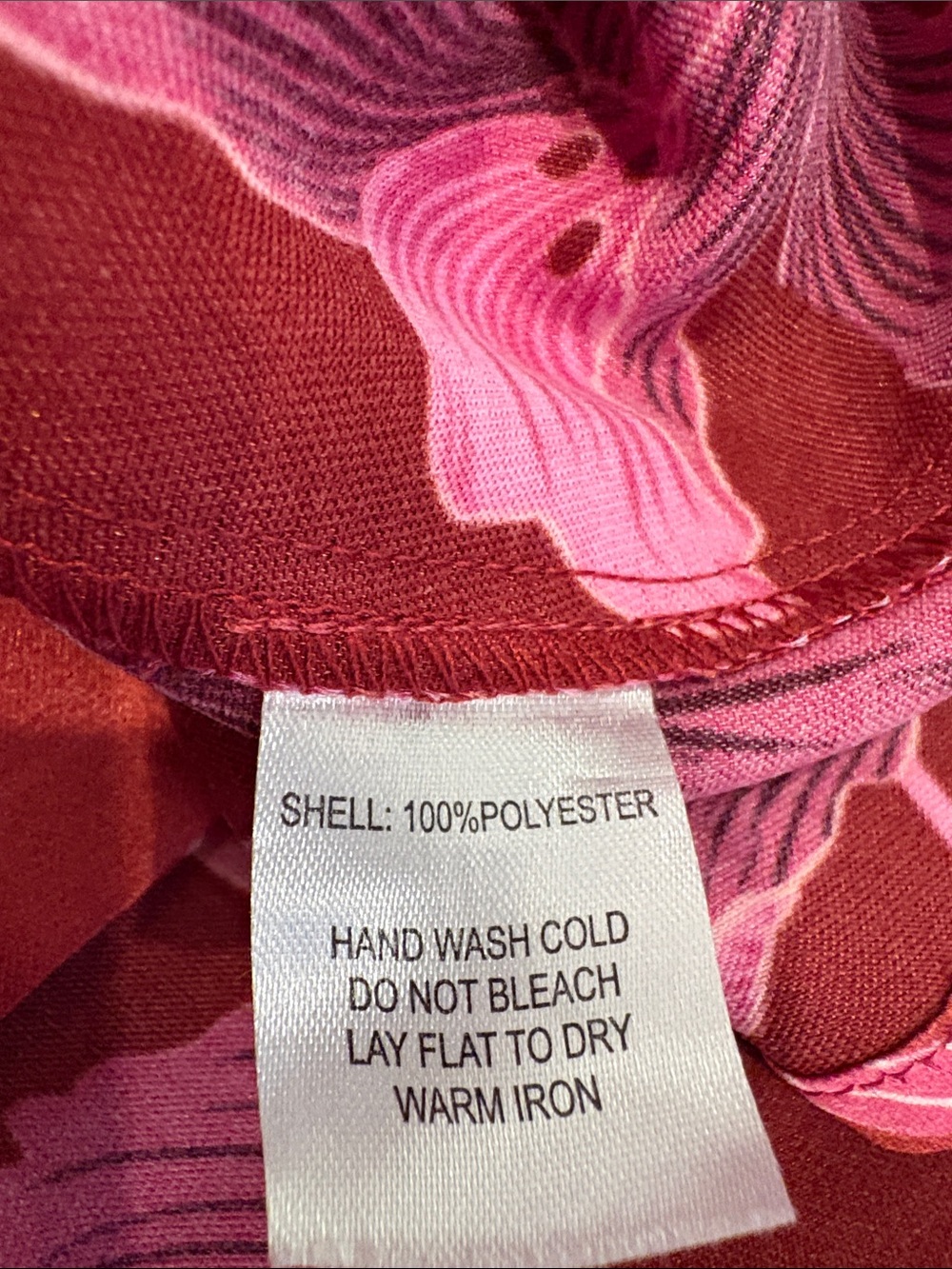 Bailey 44 Red Button Down Shirt with Pink Floral Print size Medium - Picture 6 of 6